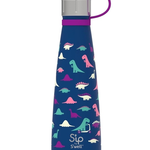 S'ip by S'well Stainless Steel Water Bottle - 15 Oz - Dino Days - Double-Walled - Picture 1 of 3
